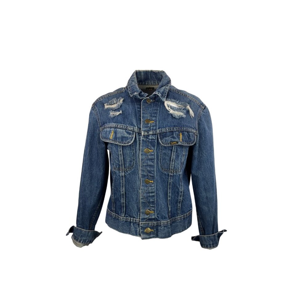 Distressed Vintage Lee Denim Trucker Jacket